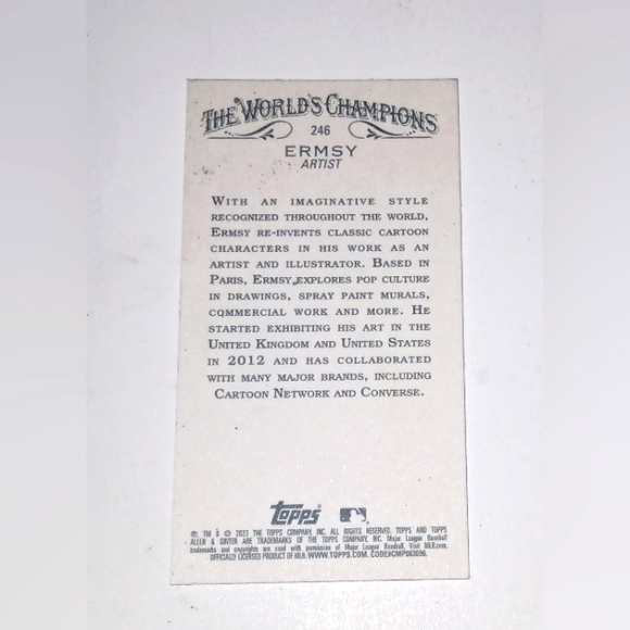 Ermsy Mini Card Topps Allen & Ginter 2023 #246 - Picture 2 of 2